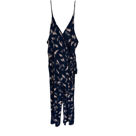 Gilli Jumpsuit 3x Navy Blue Floral Sleeveless Boho - Picture 3 of 8